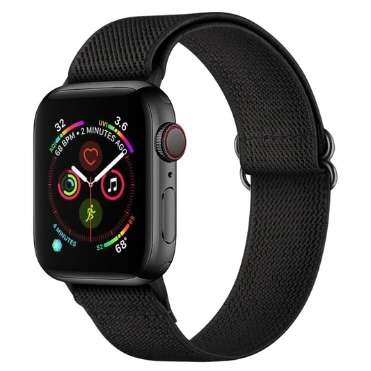 Polyester Nylon Watch Band For Apple Watch Ultra 49mm&Watch Ultra 2 49mm / Series 9&8&7 45mm / SE 3&SE 2&6&SE&5&4 44mm / 3&2&1 42mm(Black) by bashfashion