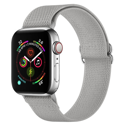 Polyester Nylon Watch Band For Apple Watch Ultra 49mm&Watch Ultra 2 49mm / Series 9&8&7 45mm / SE 3&SE 2&6&SE&5&4 44mm / 3&2&1 42mm(Grey) by bashfashion