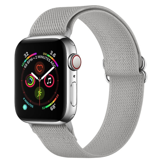Polyester Nylon Watch Band For Apple Watch Ultra 49mm&Watch Ultra 2 49mm / Series 9&8&7 45mm / SE 3&SE 2&6&SE&5&4 44mm / 3&2&1 42mm(Grey) by bashfashion