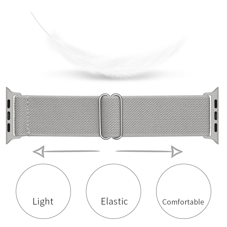 Polyester Nylon Watch Band For Apple Watch Ultra 49mm&Watch Ultra 2 49mm / Series 9&8&7 45mm / SE 3&SE 2&6&SE&5&4 44mm / 3&2&1 42mm(Grey) by bashfashion