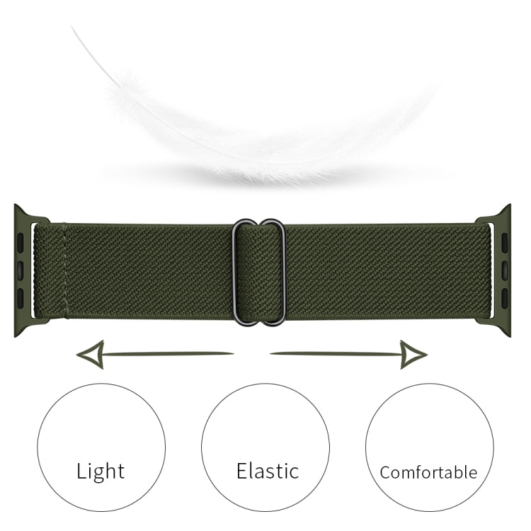 Polyester Nylon Watch Band For Apple Watch Ultra 49mm&Watch Ultra 2 49mm / Series 9&8&7 45mm / SE 3&SE 2&6&SE&5&4 44mm / 3&2&1 42mm(Army Green) by bashfashion
