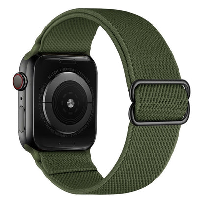 Polyester Nylon Watch Band For Apple Watch Ultra 49mm&Watch Ultra 2 49mm / Series 9&8&7 45mm / SE 3&SE 2&6&SE&5&4 44mm / 3&2&1 42mm(Army Green) by bashfashion