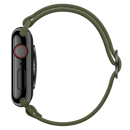 Polyester Nylon Watch Band For Apple Watch Ultra 49mm&Watch Ultra 2 49mm / Series 9&8&7 45mm / SE 3&SE 2&6&SE&5&4 44mm / 3&2&1 42mm(Army Green) by bashfashion
