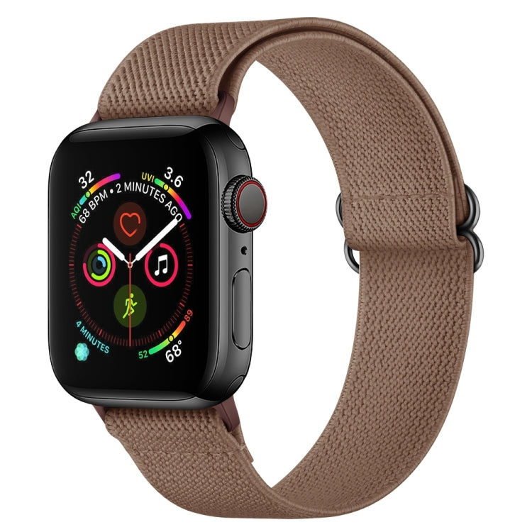 Polyester Nylon Watch Band For Apple Watch Ultra 49mm&Watch Ultra 2 49mm / Series 9&8&7 45mm / SE 3&SE 2&6&SE&5&4 44mm / 3&2&1 42mm(Beige Brown) by bashfashion