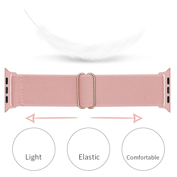 Polyester Nylon Watch Band For Apple Watch Ultra 49mm&Watch Ultra 2 49mm / Series 9&8&7 45mm / SE 3&SE 2&6&SE&5&4 44mm / 3&2&1 42mm(Incarnadine Pink) by bashfashion