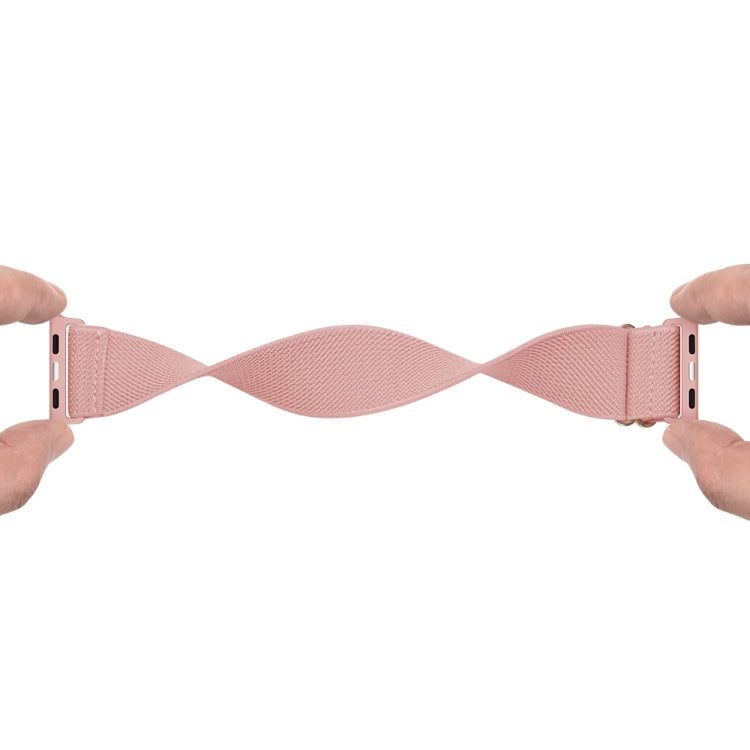 Polyester Nylon Watch Band For Apple Watch Ultra 49mm&Watch Ultra 2 49mm / Series 9&8&7 45mm / SE 3&SE 2&6&SE&5&4 44mm / 3&2&1 42mm(Incarnadine Pink) by bashfashion