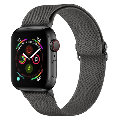 Polyester Nylon Watch Band For Apple Watch Ultra 49mm&Watch Ultra 2 49mm / Series 9&8&7 45mm / SE 3&SE 2&6&SE&5&4 44mm / 3&2&1 42mm(Dark Grey) by bashfashion