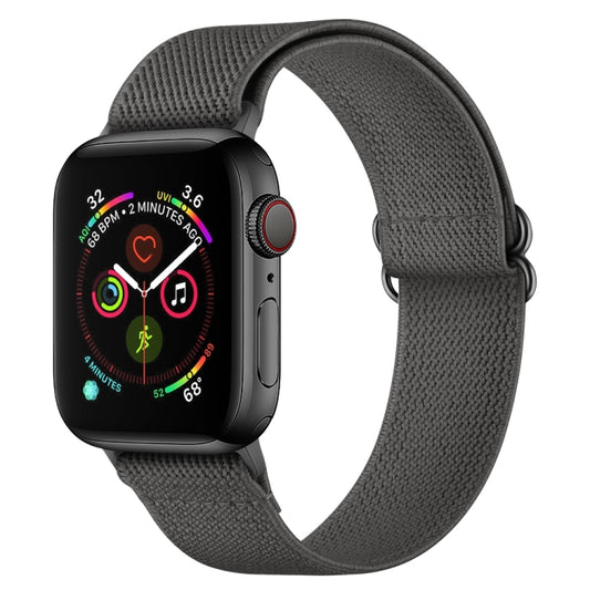 Polyester Nylon Watch Band For Apple Watch Ultra 49mm&Watch Ultra 2 49mm / Series 9&8&7 45mm / SE 3&SE 2&6&SE&5&4 44mm / 3&2&1 42mm(Dark Grey) by bashfashion