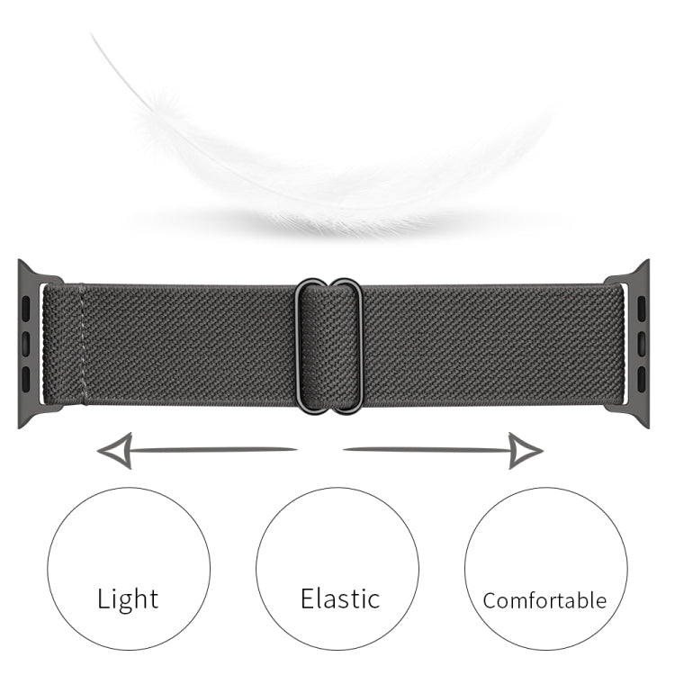 Polyester Nylon Watch Band For Apple Watch Ultra 49mm&Watch Ultra 2 49mm / Series 9&8&7 45mm / SE 3&SE 2&6&SE&5&4 44mm / 3&2&1 42mm(Dark Grey) by bashfashion