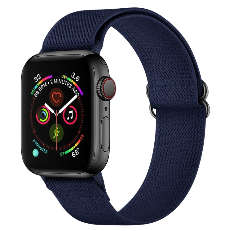 Polyester Nylon Watch Band For Apple Watch Ultra 49mm&Watch Ultra 2 49mm / Series 9&8&7 45mm / SE 3&SE 2&6&SE&5&4 44mm / 3&2&1 42mm(Midnight Blue) by bashfashion