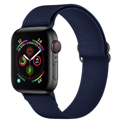 Polyester Nylon Watch Band For Apple Watch Ultra 49mm&Watch Ultra 2 49mm / Series 9&8&7 45mm / SE 3&SE 2&6&SE&5&4 44mm / 3&2&1 42mm(Midnight Blue) by bashfashion