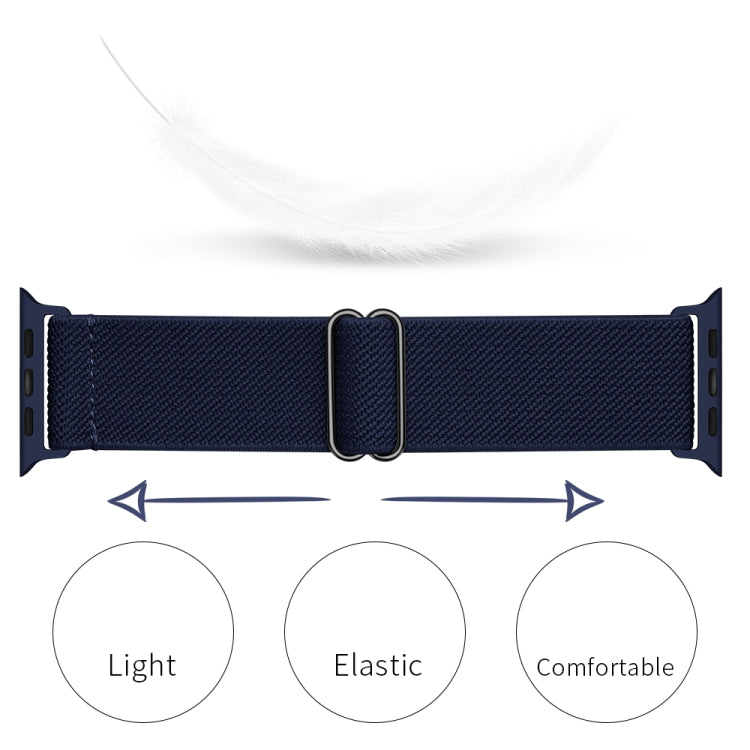Polyester Nylon Watch Band For Apple Watch Ultra 49mm&Watch Ultra 2 49mm / Series 9&8&7 45mm / SE 3&SE 2&6&SE&5&4 44mm / 3&2&1 42mm(Midnight Blue) by bashfashion