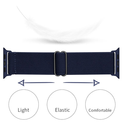Polyester Nylon Watch Band For Apple Watch Ultra 49mm&Watch Ultra 2 49mm / Series 9&8&7 45mm / SE 3&SE 2&6&SE&5&4 44mm / 3&2&1 42mm(Midnight Blue) by bashfashion