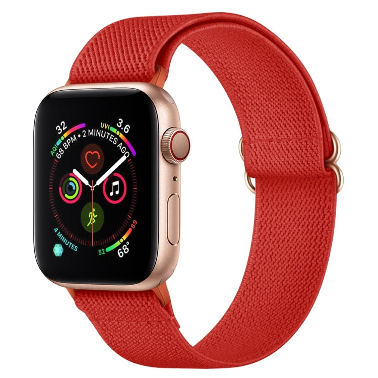 Polyester Nylon Watch Band For Apple Watch Ultra 49mm&Watch Ultra 2 49mm / Series 9&8&7 45mm / SE 3&SE 2&6&SE&5&4 44mm / 3&2&1 42mm(Watermelon Red) by bashfashion
