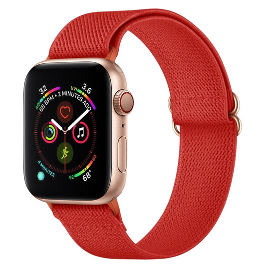 Polyester Nylon Watch Band For Apple Watch Ultra 49mm&Watch Ultra 2 49mm / Series 9&8&7 45mm / SE 3&SE 2&6&SE&5&4 44mm / 3&2&1 42mm(Watermelon Red) by bashfashion