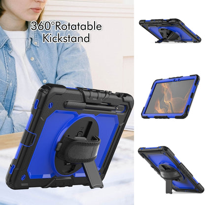 For Samsung Galaxy Tab S8 11 inch SM-X700 Silicone + PC Tablet Case(Black+Dark Blue) by bashfashion