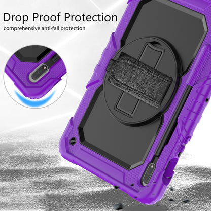 For Samsung Galaxy Tab S8 11 inch SM-X700 Silicone + PC Tablet Case(Purple+Black) by bashfashion