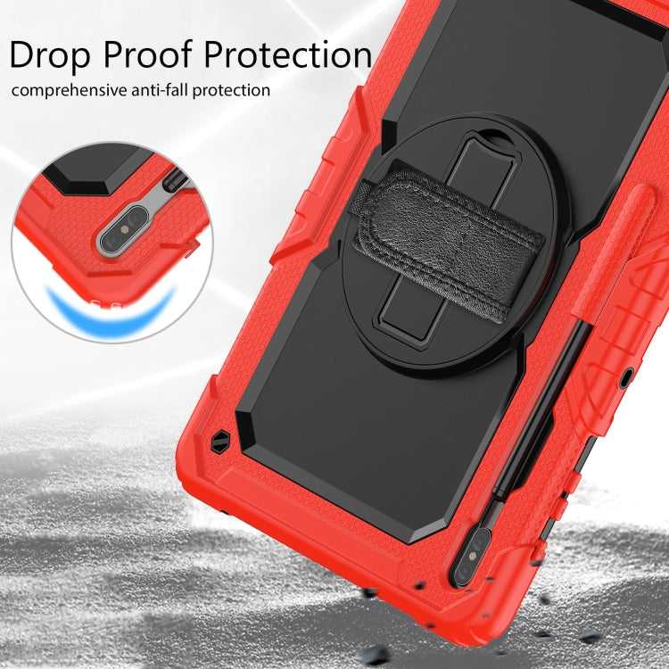 For Samsung Galaxy Tab S8+ 12.4 inch SM-X800 Silicone + PC Tablet Case(Red+Black) by bashfashion