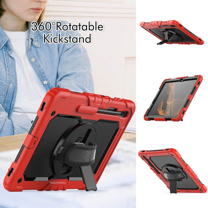 For Samsung Galaxy Tab S8+ 12.4 inch SM-X800 Silicone + PC Tablet Case(Red+Black) by bashfashion