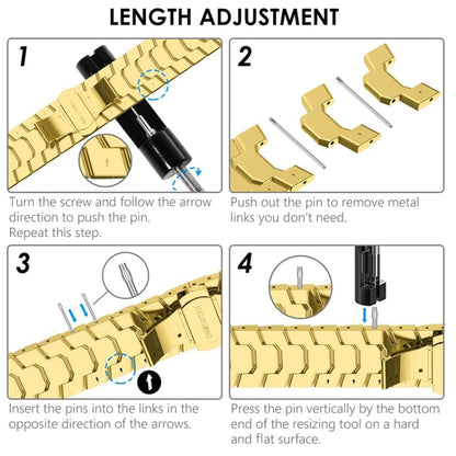 Steel Watch Band For Apple Watch Series 9&8&7 41mm / SE 3&SE 2&6&SE&5&4 40mm / 3&2&1 38mm(Gold) by bashfashion