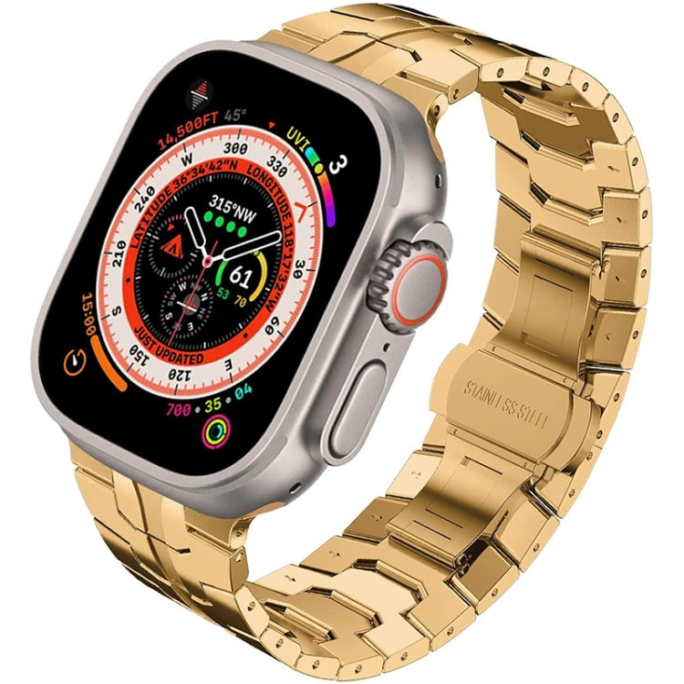 Steel Watch Band For Apple Watch Series 9&8&7 41mm / SE 3&SE 2&6&SE&5&4 40mm / 3&2&1 38mm(Rose Gold) by bashfashion