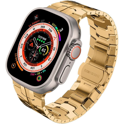 Steel Watch Band For Apple Watch Series 9&8&7 41mm / SE 3&SE 2&6&SE&5&4 40mm / 3&2&1 38mm(Rose Gold) by bashfashion