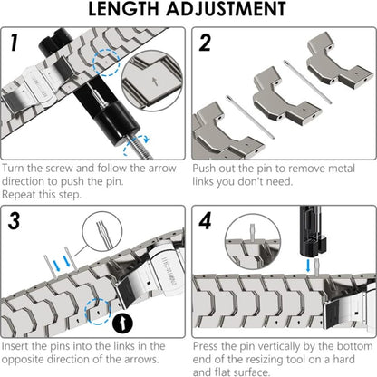 Steel Watch Band For Apple Watch Series 9&8&7 41mm / SE 3&SE 2&6&SE&5&4 40mm / 3&2&1 38mm(Titanium) by bashfashion
