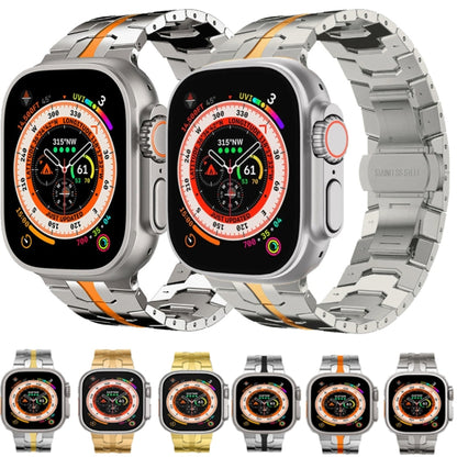 Steel Watch Band For Apple Watch Series 9&8&7 41mm / SE 3&SE 2&6&SE&5&4 40mm / 3&2&1 38mm(Gold) by bashfashion