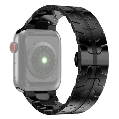 Steel Watch Band For Apple Watch Ultra 49mm&Watch Ultra 2 49mm / Series 9&8&7 45mm / SE 3&SE 2&6&SE&5&4 44mm / 3&2&1 42mm(Black) by bashfashion