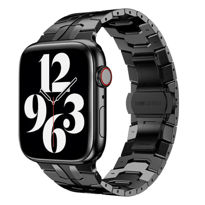 Steel Watch Band For Apple Watch Ultra 49mm&Watch Ultra 2 49mm / Series 9&8&7 45mm / SE 3&SE 2&6&SE&5&4 44mm / 3&2&1 42mm(Black) by bashfashion