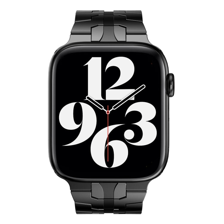 Steel Watch Band For Apple Watch Ultra 49mm&Watch Ultra 2 49mm / Series 9&8&7 45mm / SE 3&SE 2&6&SE&5&4 44mm / 3&2&1 42mm(Black) by bashfashion