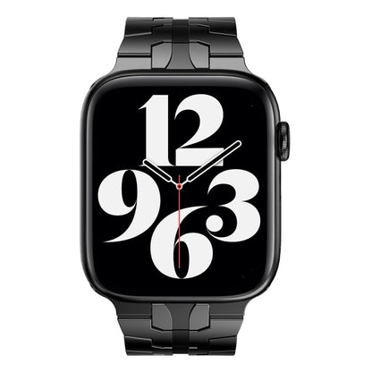Steel Watch Band For Apple Watch Ultra 49mm&Watch Ultra 2 49mm / Series 9&8&7 45mm / SE 3&SE 2&6&SE&5&4 44mm / 3&2&1 42mm(Black) by bashfashion