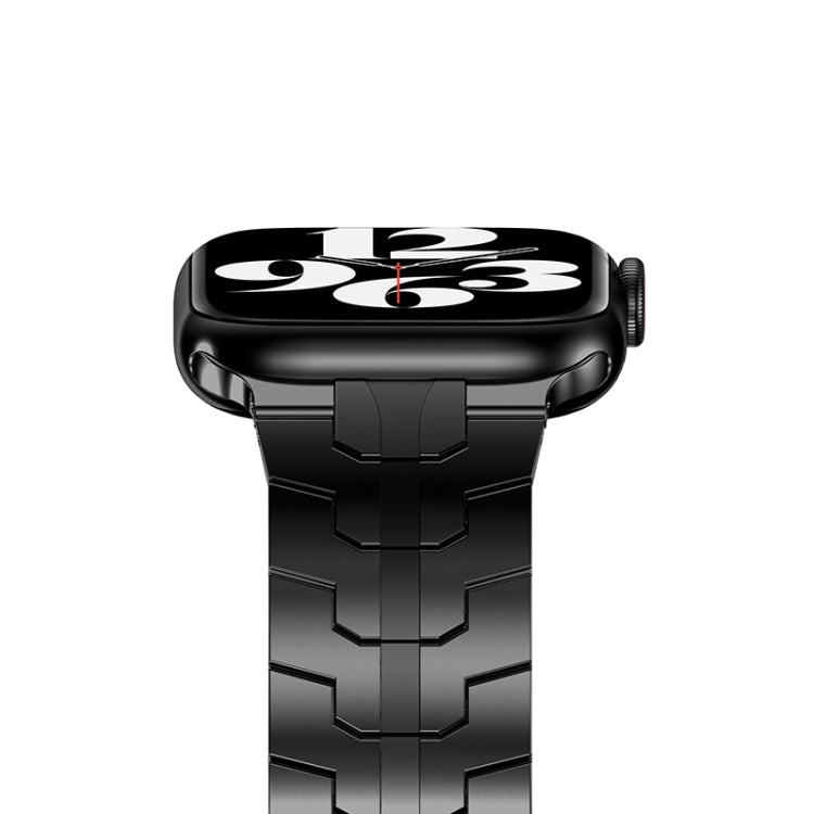 Steel Watch Band For Apple Watch Ultra 49mm&Watch Ultra 2 49mm / Series 9&8&7 45mm / SE 3&SE 2&6&SE&5&4 44mm / 3&2&1 42mm(Black) by bashfashion