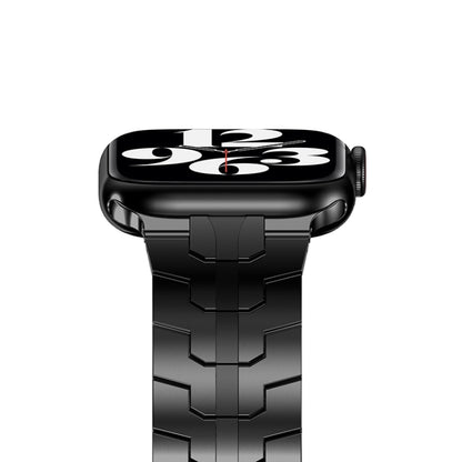 Steel Watch Band For Apple Watch Ultra 49mm&Watch Ultra 2 49mm / Series 9&8&7 45mm / SE 3&SE 2&6&SE&5&4 44mm / 3&2&1 42mm(Black) by bashfashion