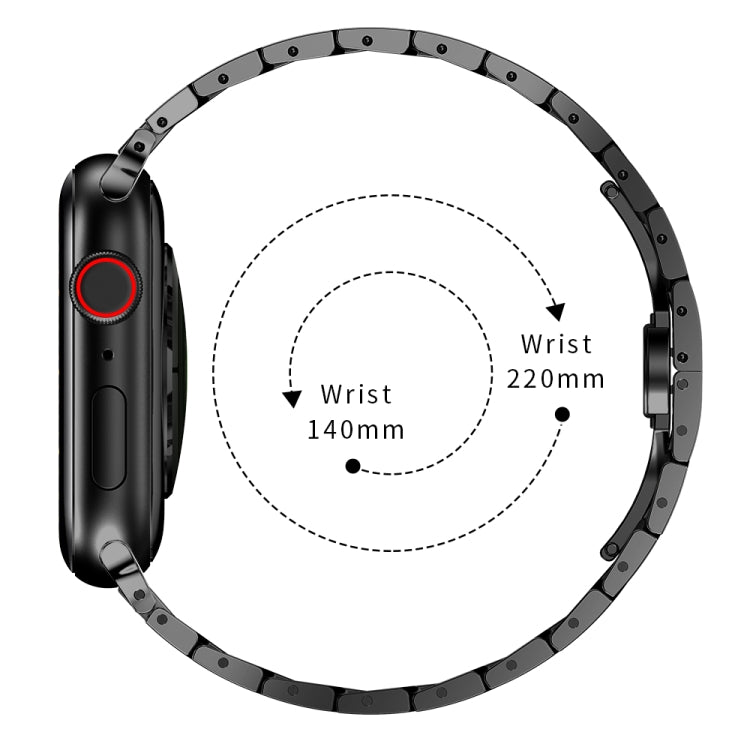 Steel Watch Band For Apple Watch Ultra 49mm&Watch Ultra 2 49mm / Series 9&8&7 45mm / SE 3&SE 2&6&SE&5&4 44mm / 3&2&1 42mm(Black) by bashfashion