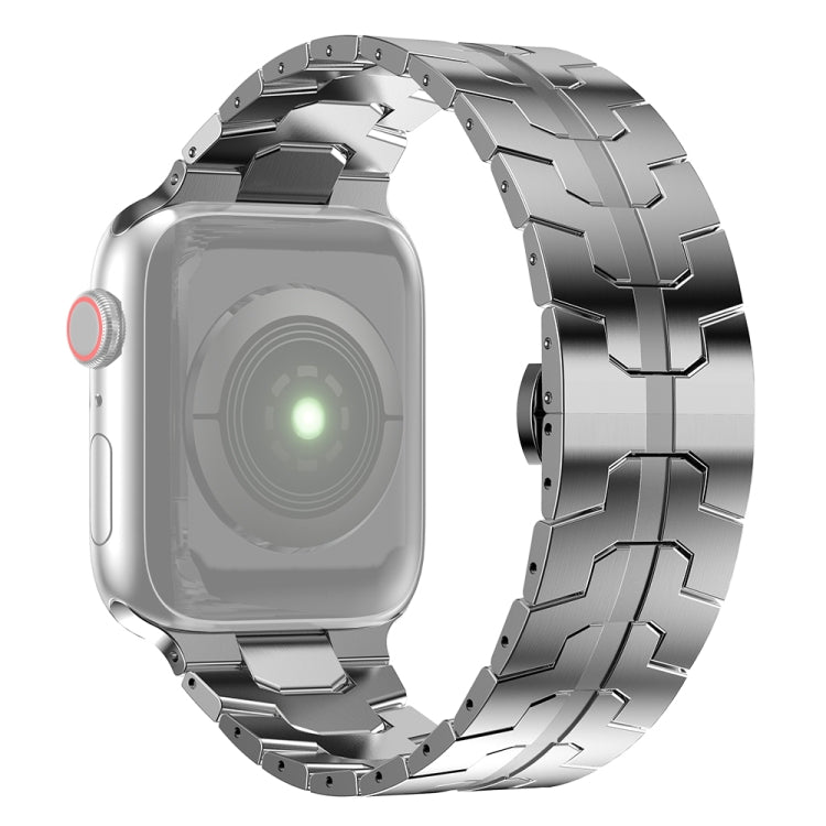 Steel Watch Band For Apple Watch Ultra 49mm&Watch Ultra 2 49mm / Series 9&8&7 45mm / SE 3&SE 2&6&SE&5&4 44mm / 3&2&1 42mm(Silver) by bashfashion