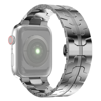 Steel Watch Band For Apple Watch Ultra 49mm&Watch Ultra 2 49mm / Series 9&8&7 45mm / SE 3&SE 2&6&SE&5&4 44mm / 3&2&1 42mm(Silver) by bashfashion