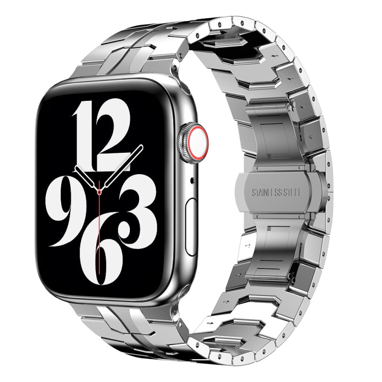 Steel Watch Band For Apple Watch Ultra 49mm&Watch Ultra 2 49mm / Series 9&8&7 45mm / SE 3&SE 2&6&SE&5&4 44mm / 3&2&1 42mm(Silver) by bashfashion