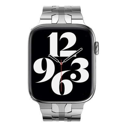Steel Watch Band For Apple Watch Ultra 49mm&Watch Ultra 2 49mm / Series 9&8&7 45mm / SE 3&SE 2&6&SE&5&4 44mm / 3&2&1 42mm(Silver) by bashfashion