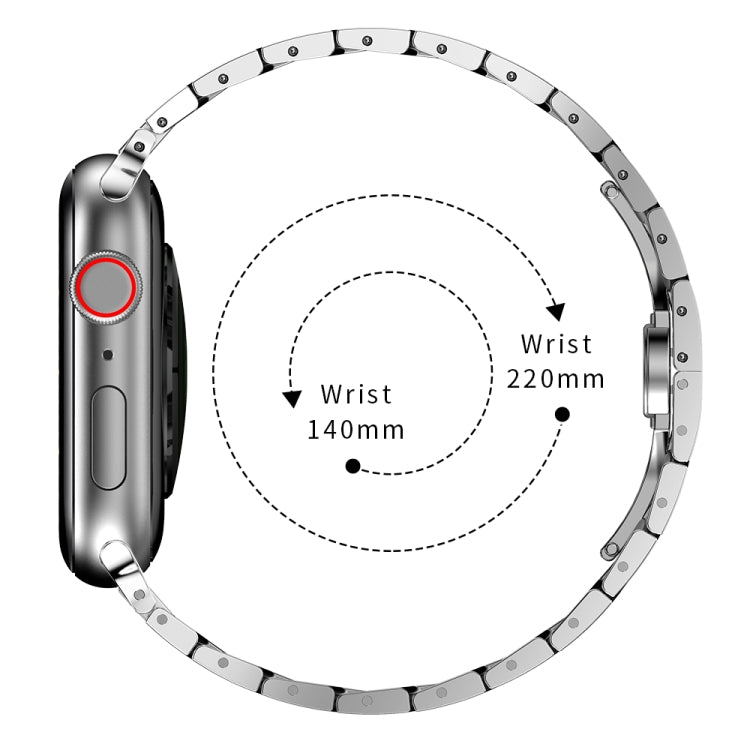 Steel Watch Band For Apple Watch Ultra 49mm&Watch Ultra 2 49mm / Series 9&8&7 45mm / SE 3&SE 2&6&SE&5&4 44mm / 3&2&1 42mm(Silver) by bashfashion