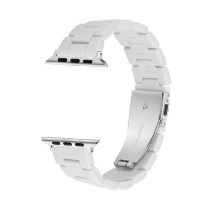 Candy Color Three-Bead Watch Band For Apple Watch Series 9&8&7 41mm / SE 3&SE 2&6&SE&5&4 40mm / 3&2&1 38mm(White) by bashfashion