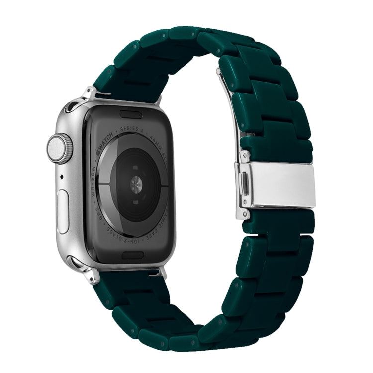 Candy Color Three-Bead Watch Band For Apple Watch Series 9&8&7 41mm / SE 3&SE 2&6&SE&5&4 40mm / 3&2&1 38mm(Dark Green) by bashfashion