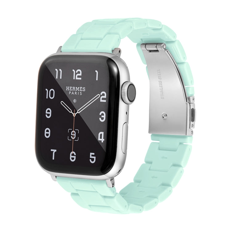 Candy Color Three-Bead Watch Band For Apple Watch Series 9&8&7 41mm / SE 3&SE 2&6&SE&5&4 40mm / 3&2&1 38mm(Light Cyan) by bashfashion