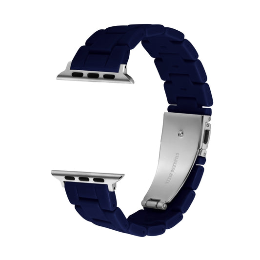 Candy Color Three-Bead Watch Band For Apple Watch Series 9&8&7 41mm / SE 3&SE 2&6&SE&5&4 40mm / 3&2&1 38mm(Dark Blue) by bashfashion