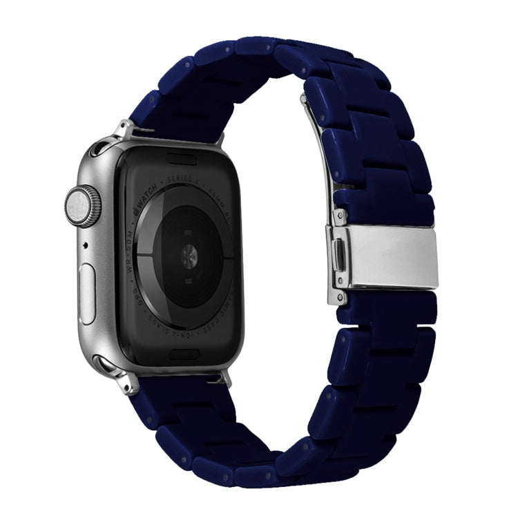 Candy Color Three-Bead Watch Band For Apple Watch Series 9&8&7 41mm / SE 3&SE 2&6&SE&5&4 40mm / 3&2&1 38mm(Dark Blue) by bashfashion