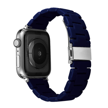 Candy Color Three-Bead Watch Band For Apple Watch Series 9&8&7 41mm / SE 3&SE 2&6&SE&5&4 40mm / 3&2&1 38mm(Dark Blue) by bashfashion