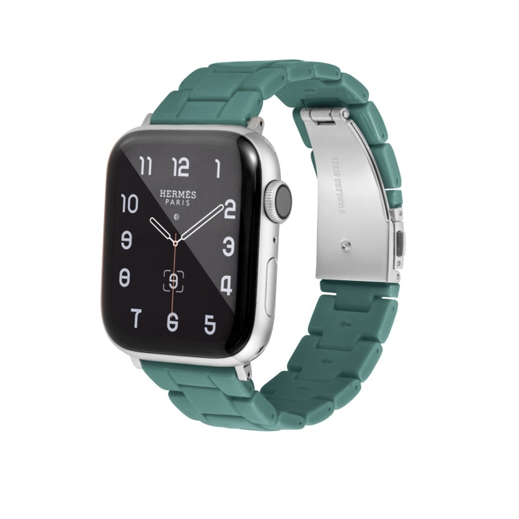 Candy Color Three-Bead Watch Band For Apple Watch Series 9&8&7 41mm / SE 3&SE 2&6&SE&5&4 40mm / 3&2&1 38mm(Pine Needle Green) by bashfashion