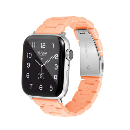 Candy Color Three-Bead Watch Band For Apple Watch Series 9&8&7 41mm / SE 3&SE 2&6&SE&5&4 40mm / 3&2&1 38mm(Apricot Orange) by bashfashion