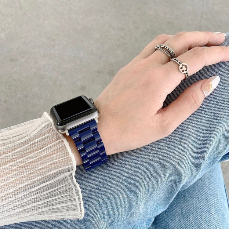 Candy Color Three-Bead Watch Band For Apple Watch Series 9&8&7 41mm / SE 3&SE 2&6&SE&5&4 40mm / 3&2&1 38mm(Purple) by bashfashion