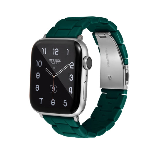 Candy Color Three-Bead Watch Band For Apple Watch Ultra 49mm&Watch Ultra 2 49mm / Series 9&8&7 45mm / SE 3&SE 2&6&SE&5&4 44mm / 3&2&1 42mm(Dark Green) by bashfashion